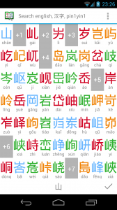 Characters for radical 山